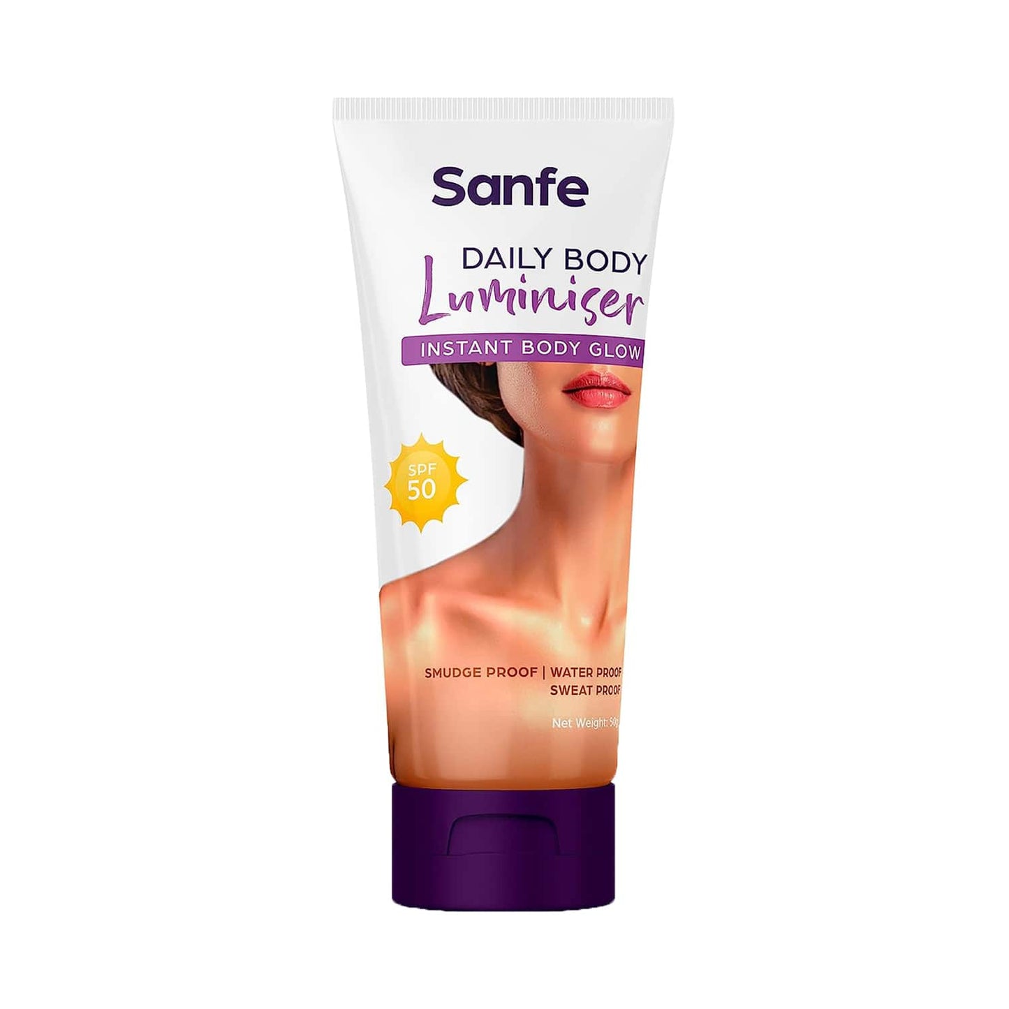 Sanfe Daily Body Luminiser Instant Body Highlighter For Women SPF 50 (50g)