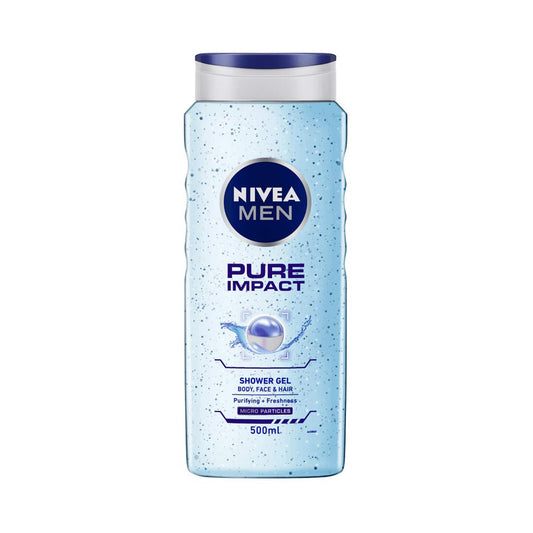 Nivea Men Pure Impact Purifying + Minerals 3-In-1 Shower Gel (500ml)