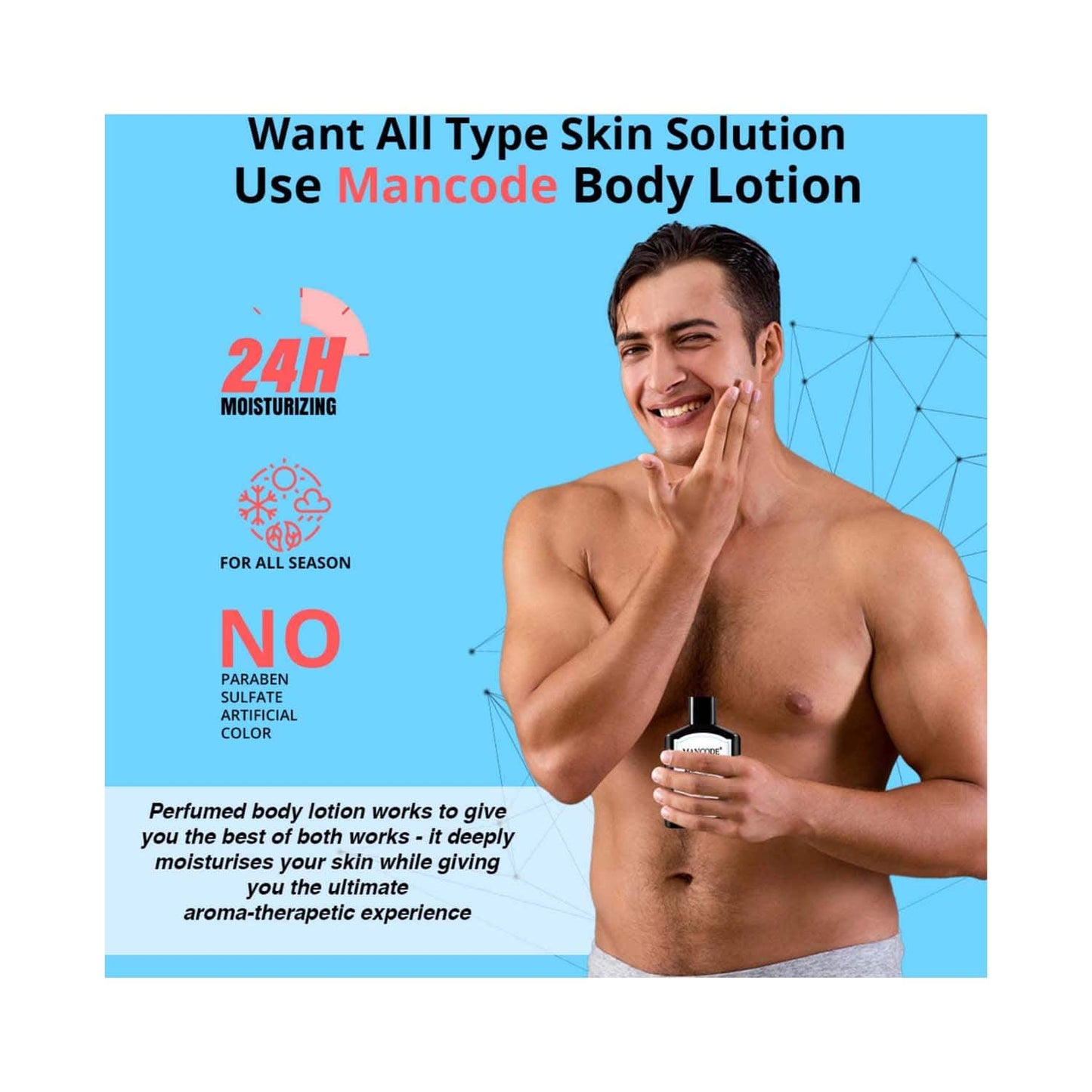 Mancode Aqua Perfume Body Lotion For Men (200 ml)