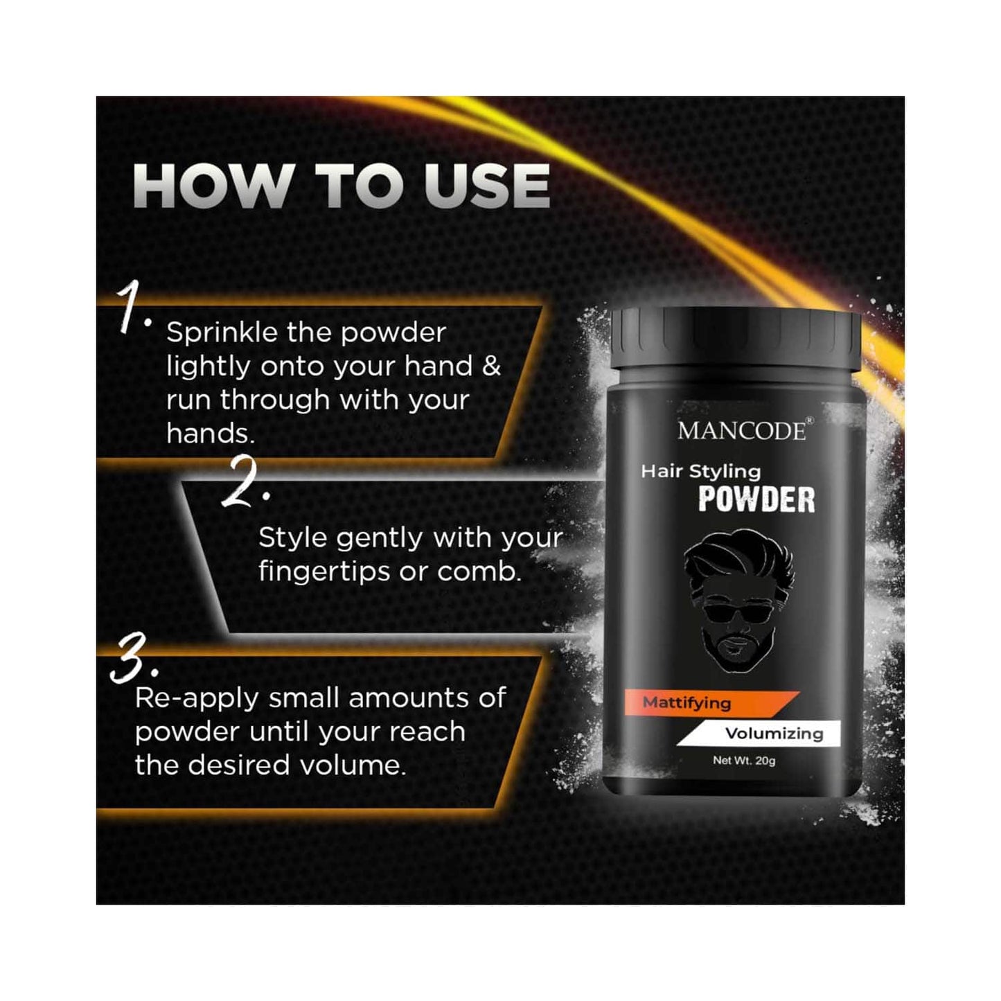 Mancode Hair Styling Powder For Men (20 g)