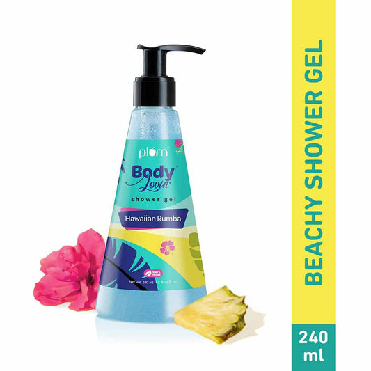 Plum BodyLovin' Hawaiian Rumba Shower Gel | SLS-Free Fresh Beachy Body Wash  (240 ml)