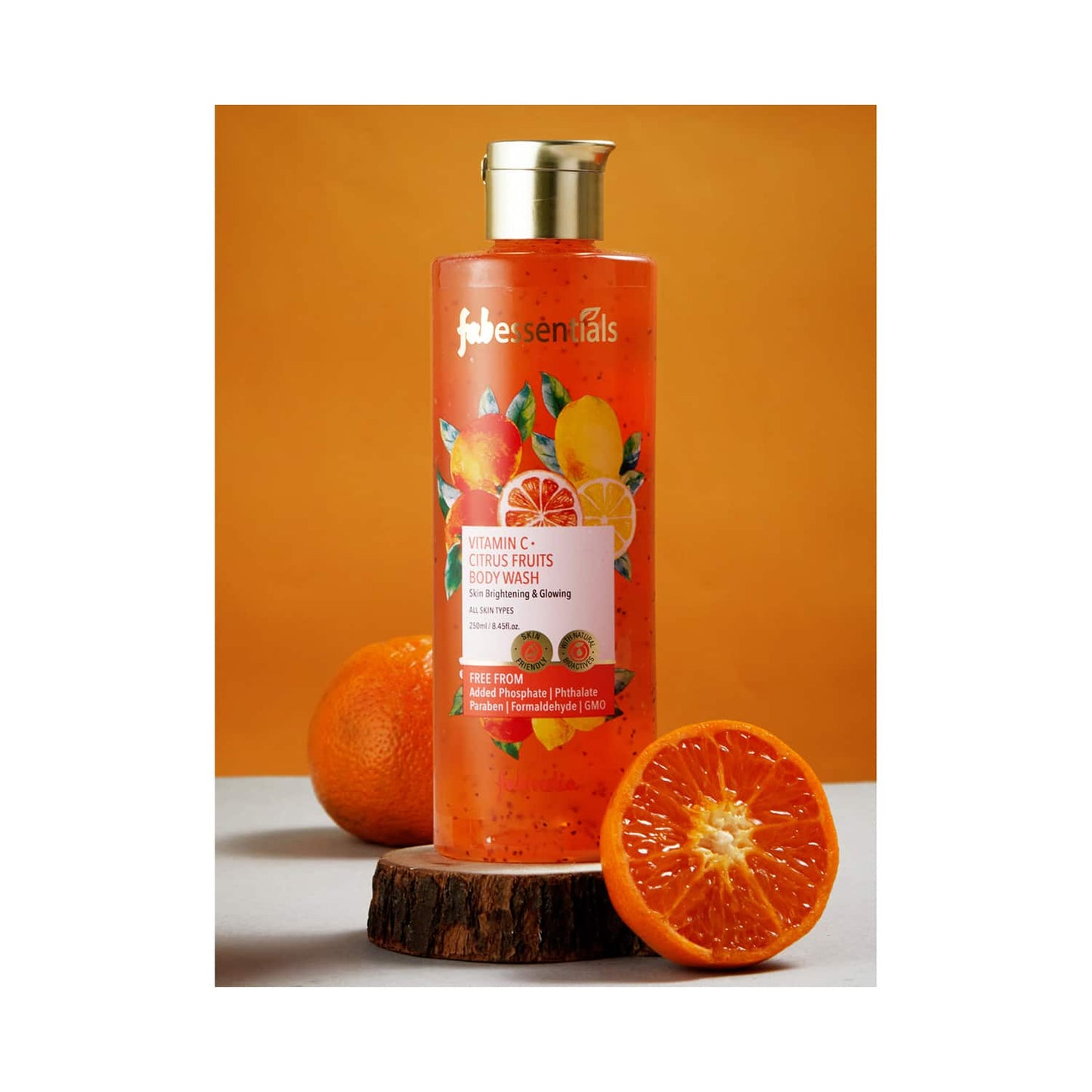 Fabessentials by Fabindia Vitamin C Citrus Fruits Body Wash With Orange Oil, Lemon, Amla & Apricot Seed (250ml)