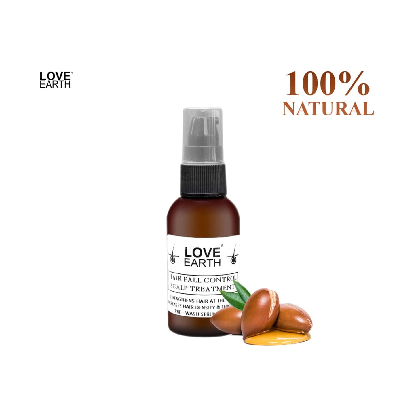 Love Earth Hair Fall Control Scalp Treatment For Hair Growth with Bhringraj & Essential Oils (50ml)