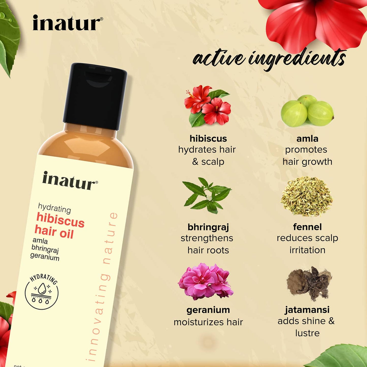 Inatur Hibiscus Re Growth Hair Oil (100ml)