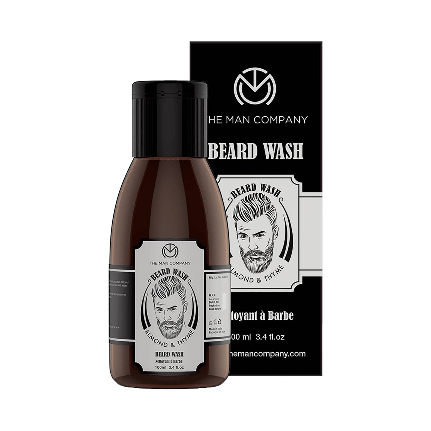 The Man Company Almond & Thyme Beard Wash (100ml)