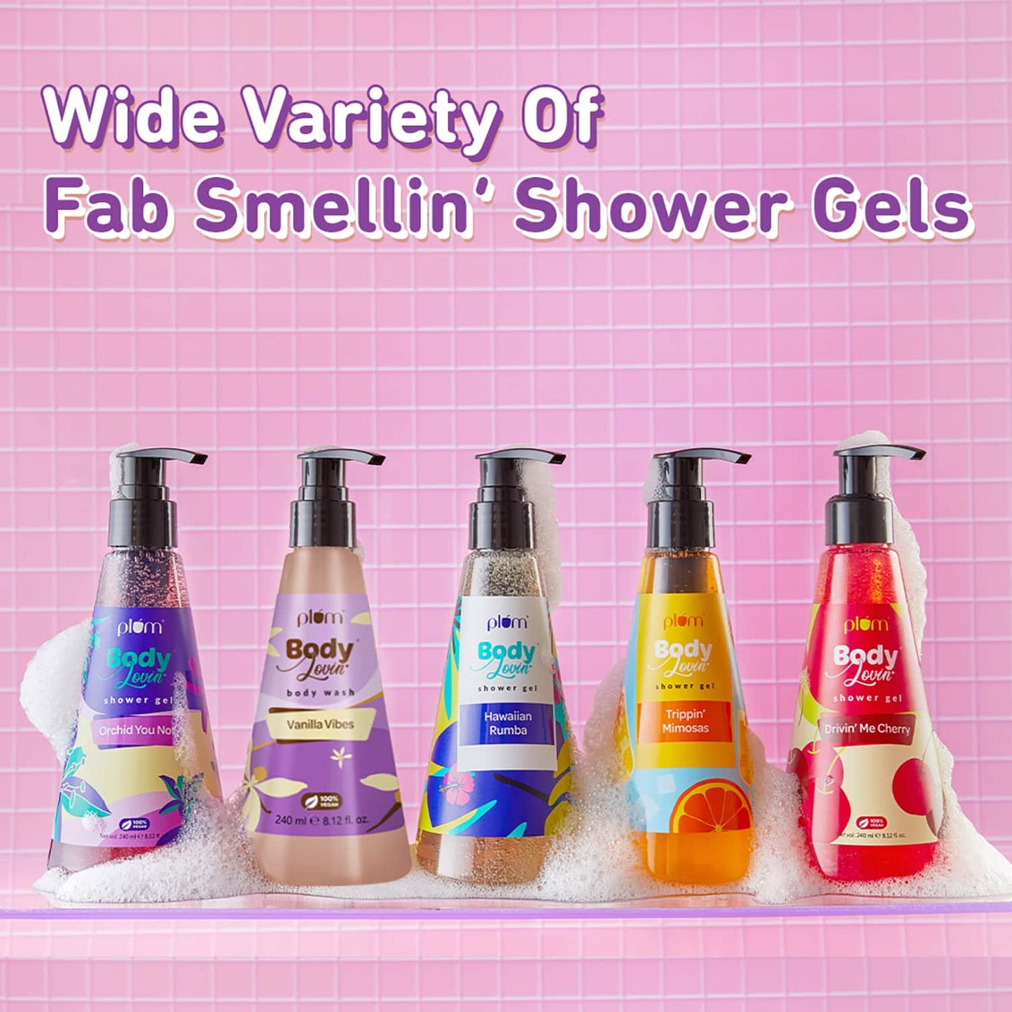 Plum BodyLovin Vanilla Vibes Shower Gel (240 ml) (Pack of 2) Combo