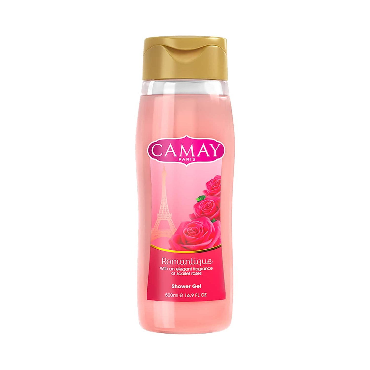 Camay Paris Romantique Rose Shower Gel with Natural Oils (500ml)