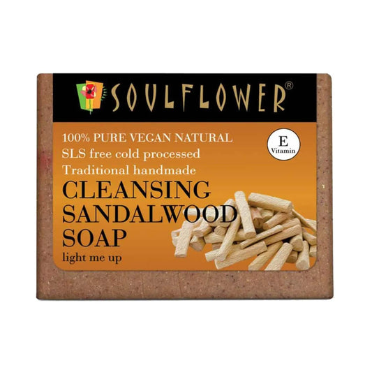 Soulflower Cleansing Sandalwood Soap - (150g)