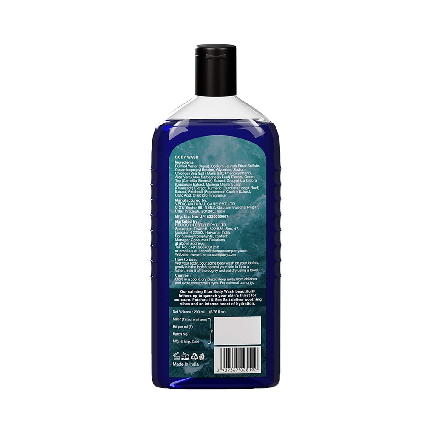 The Man Company Patchouli & Sea Salt Body Wash (200ml)