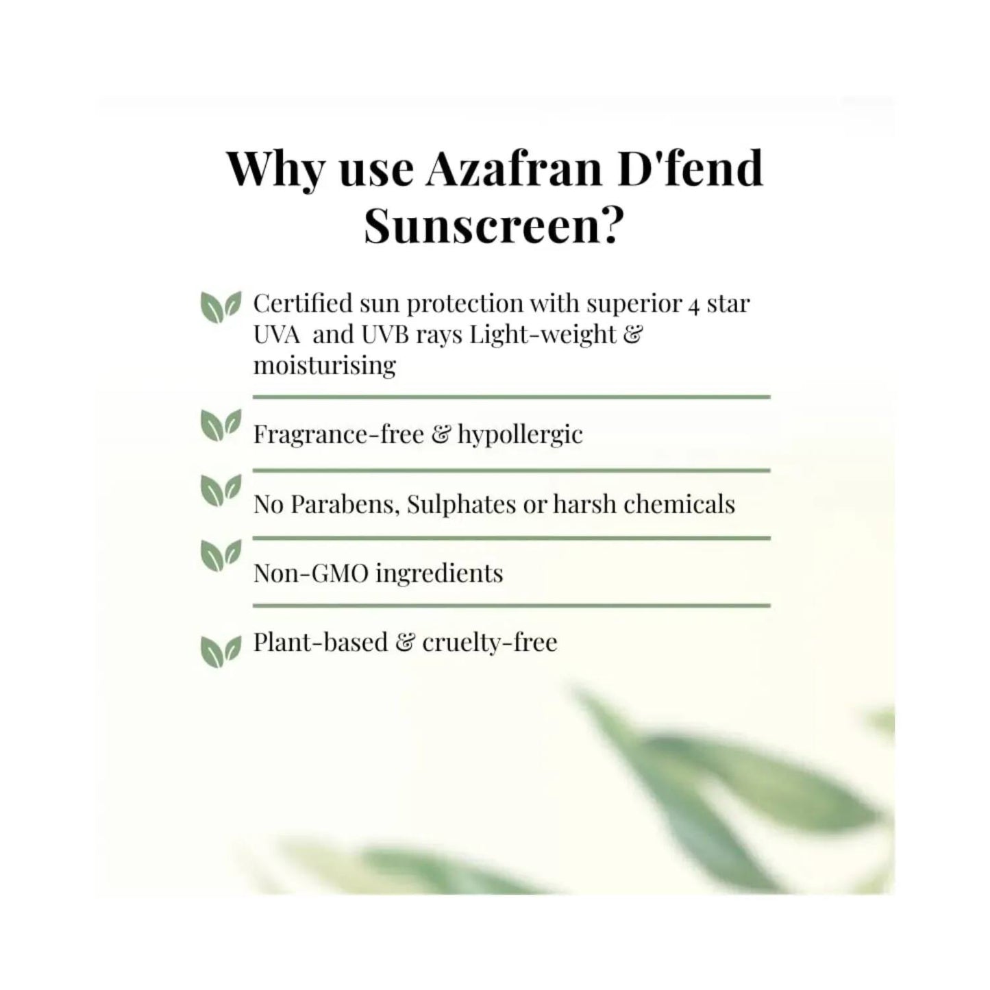 Azafran Organics Dfend SPF 50+ Sunscreen (100g)