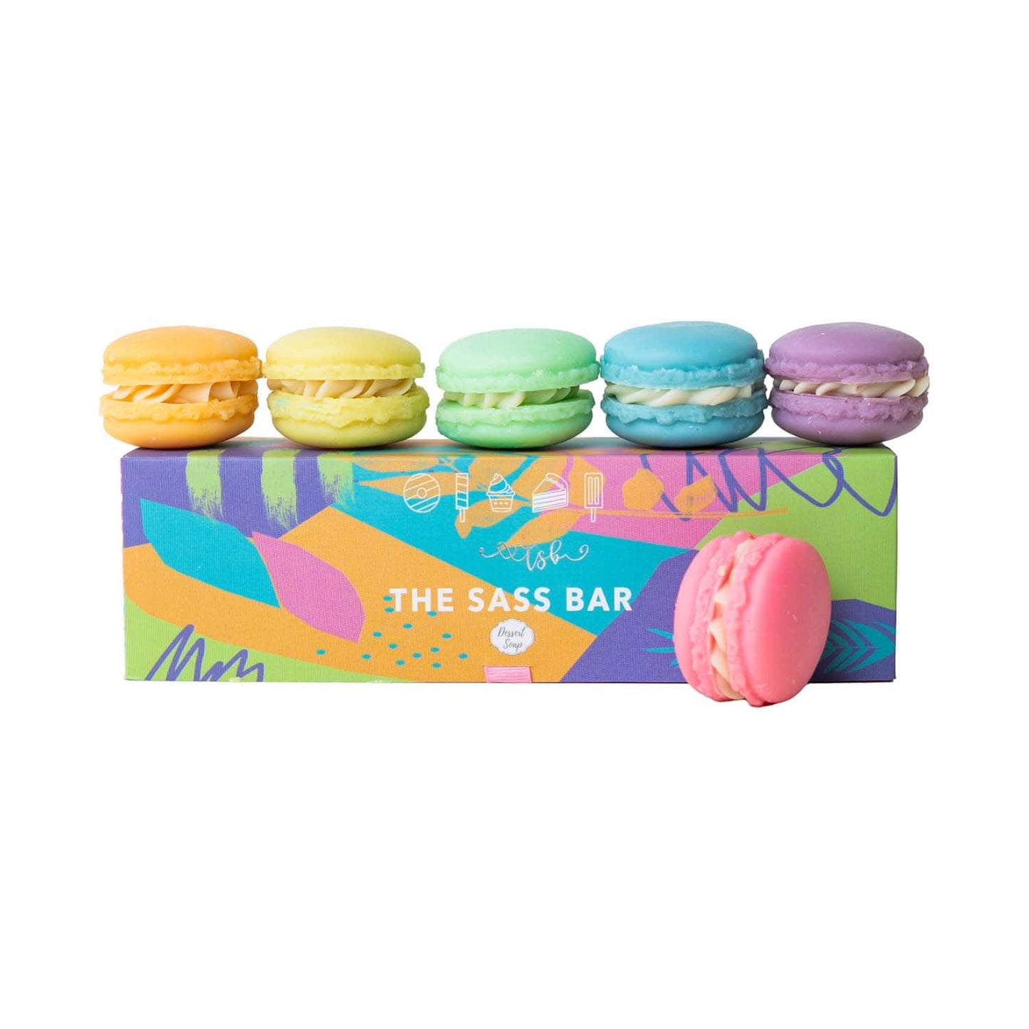 The Sass Bar Macaron Soap Box (6 pcs)