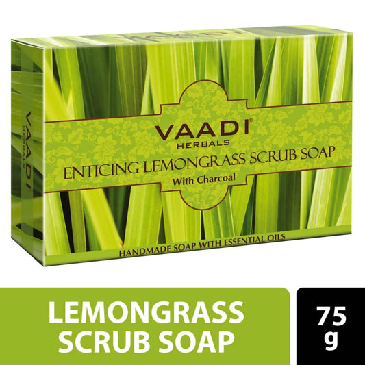 Vaadi Herbals Enticing Lemongrass Scrub Soap (75g)