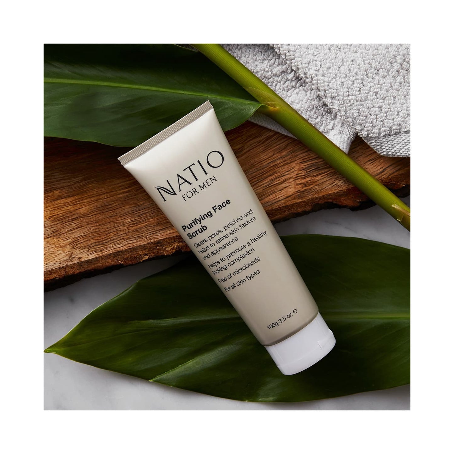 Natio For Men Purifying Face Scrub (100g)