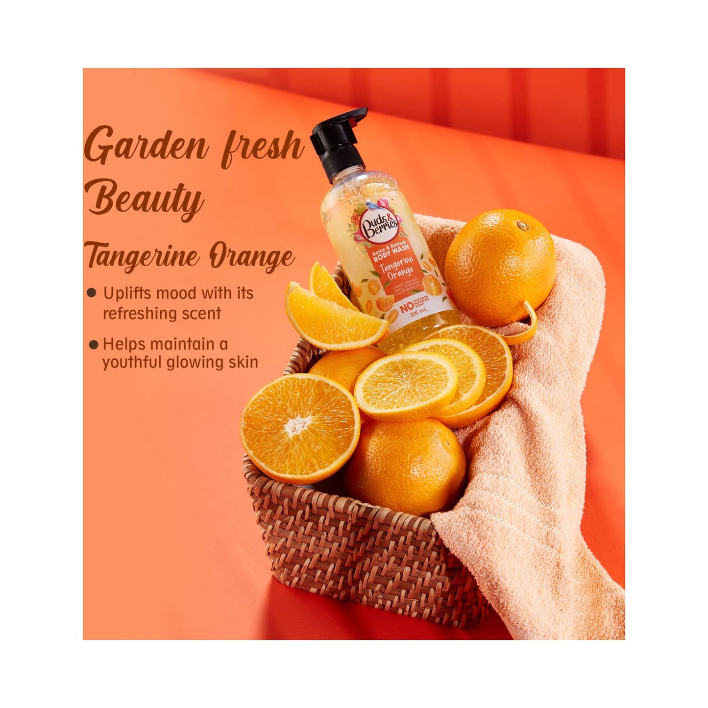 Buds & Berries Tangerine Orange Body Wash (300ml)