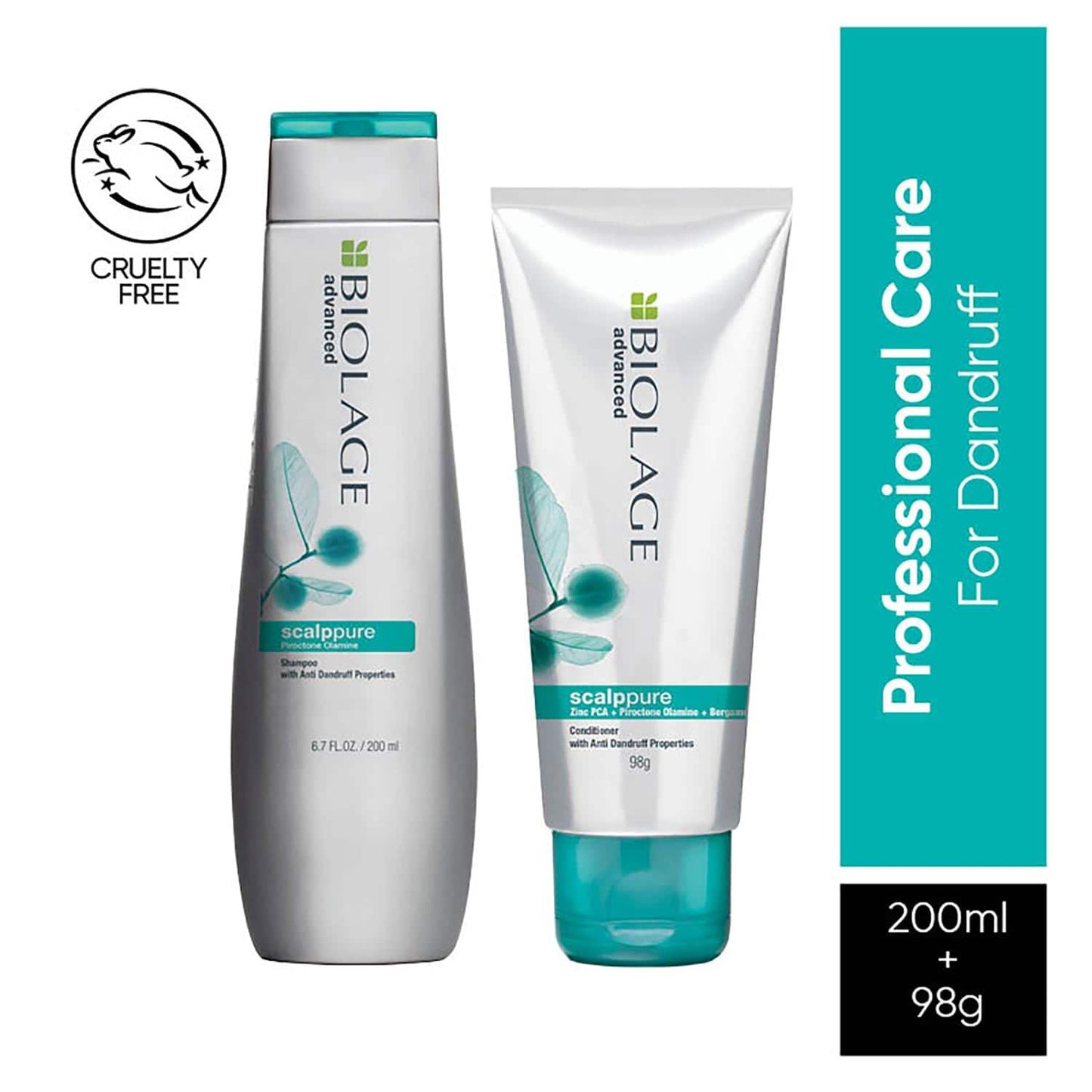 Biolage Scalppure Shampoo & Conditioner Combo, Removes Flakes from 1st Wash (200 ml + 98 g)