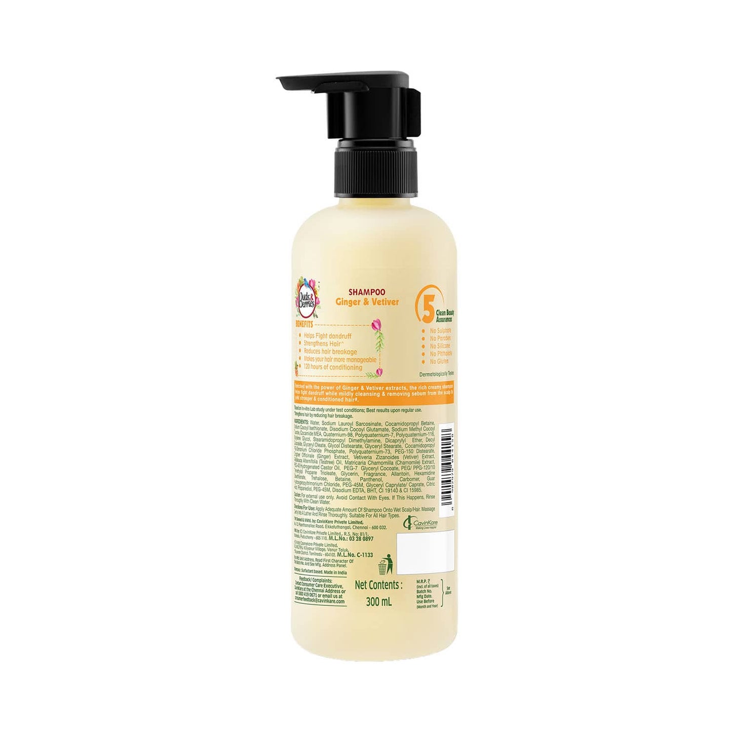 Buds & Berries Ginger And Vetiver Shampoo (300ml)