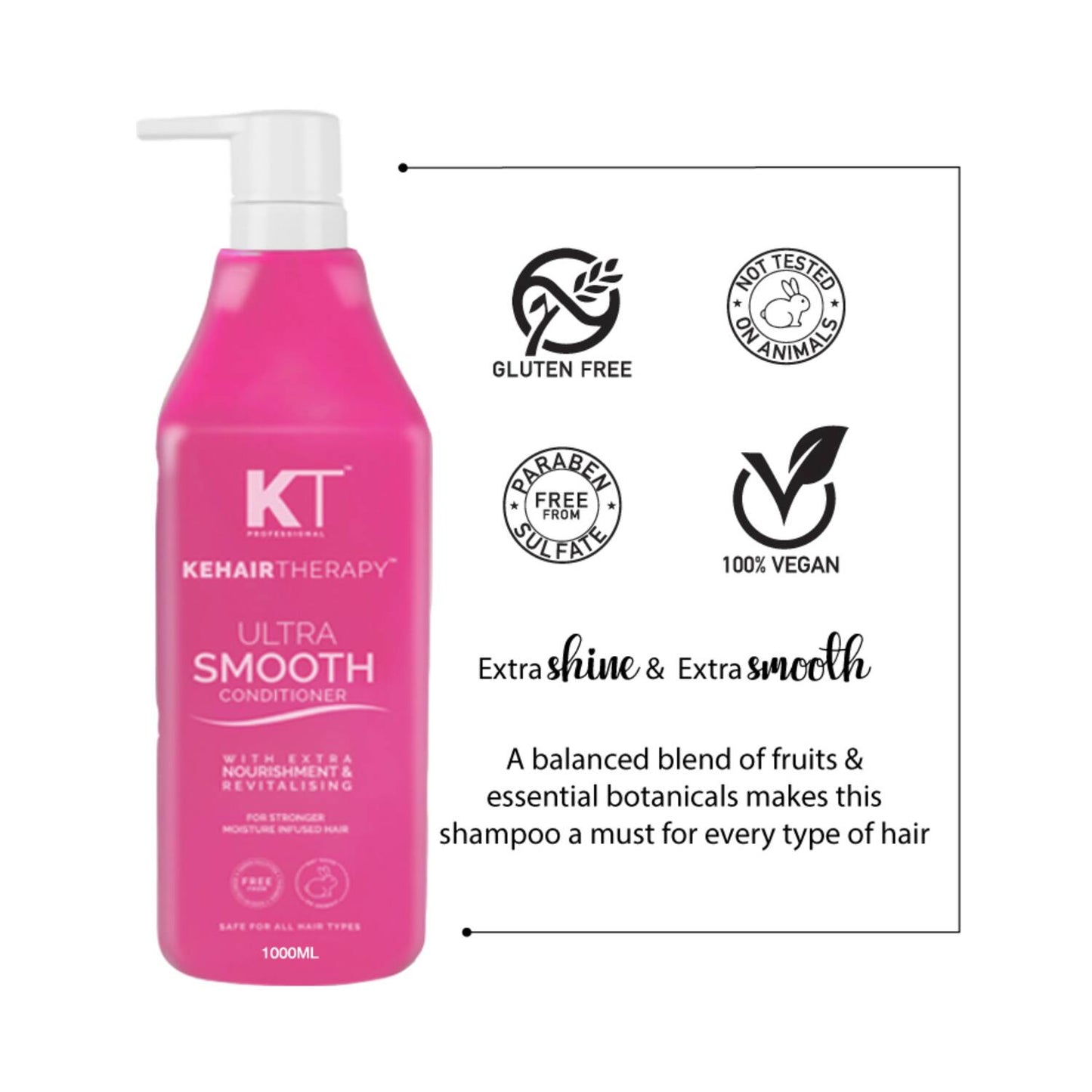 KT Professional Kehairtherapy Ultra Smooth Conditioner (1000ml)