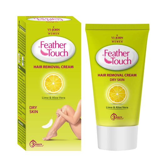 VI-JOHN Feather Touch Hair Removal Cream With Lime & Aloe Vera Tube For Dry Skin (40g)