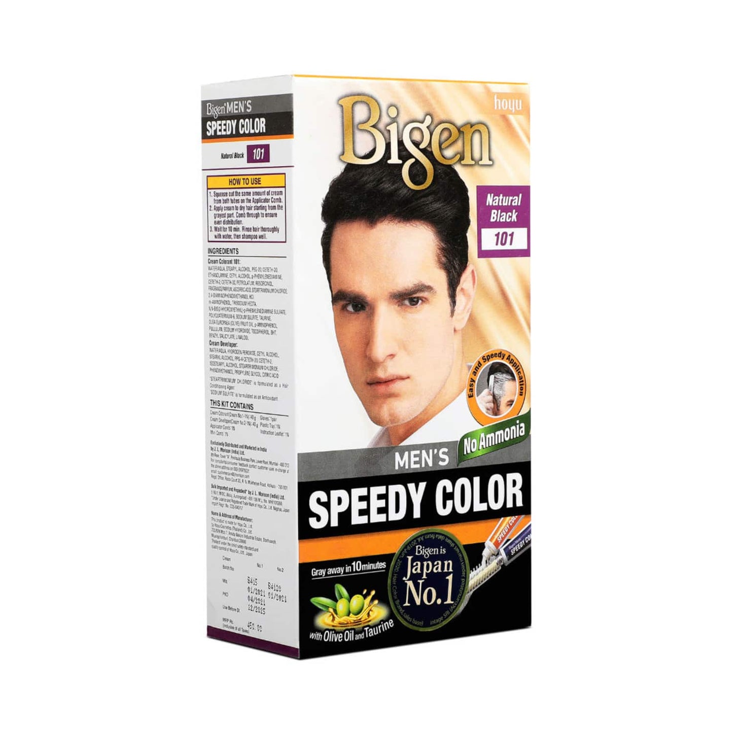 Bigen Men's Speedy Hair Color - 101 Natural Black (80g)