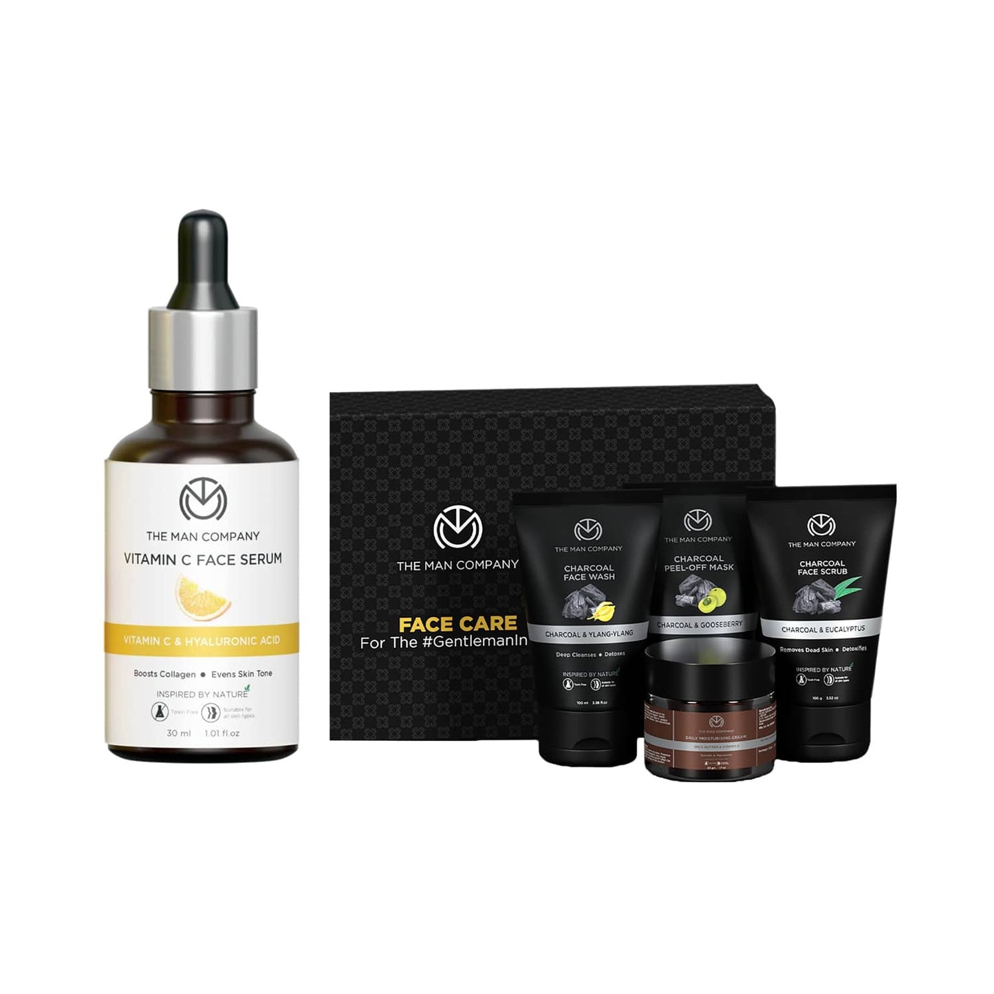 The Man Company 40% Vitamin C Face Serum (30 ml) & Facial Care Kit (4 Pcs) Combo