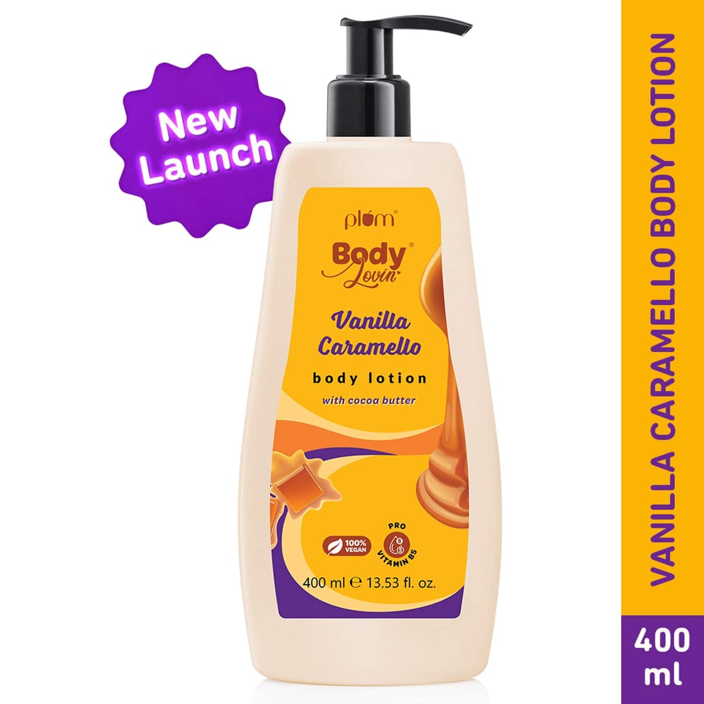 Plum BodyLovin' Vanilla Caramello Body Lotion with Cocoa Butter & Vitamin B5 (400ml)