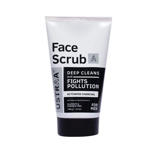 Ustraa Activated Charcoal Face Scrub - (100g)