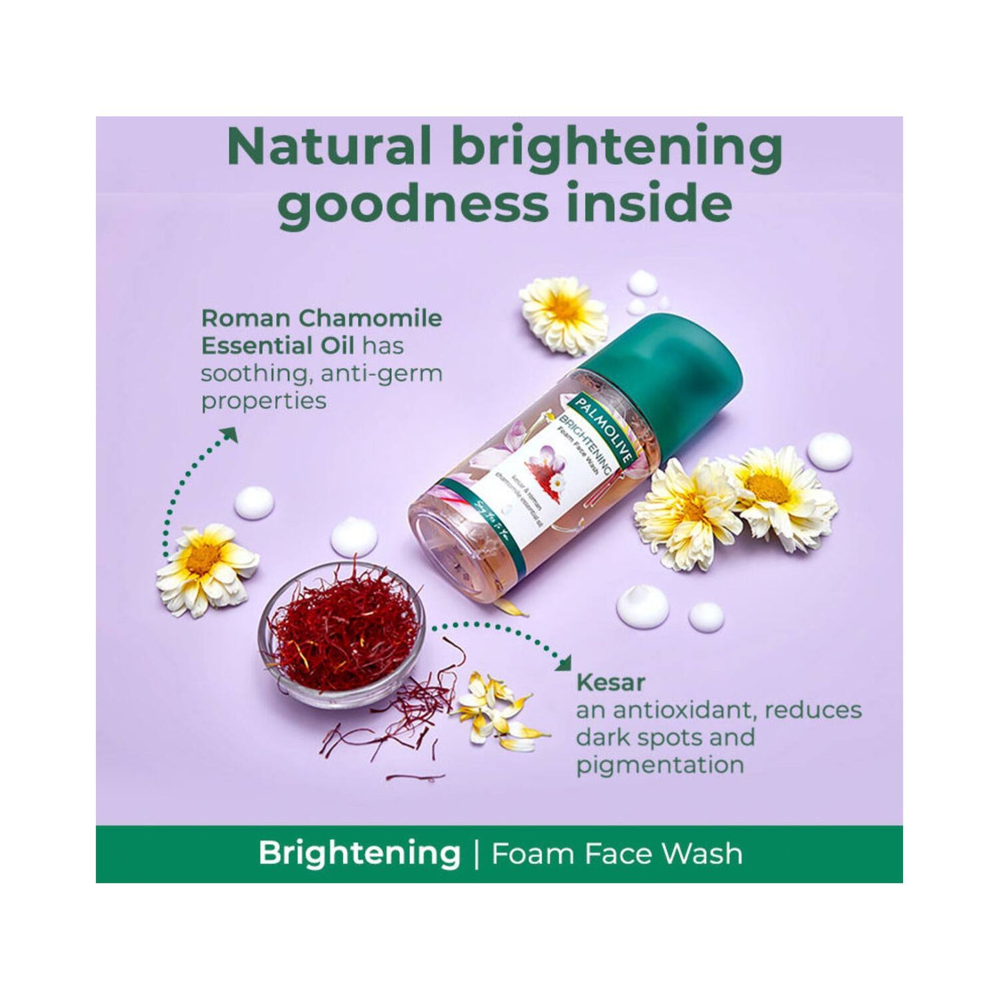 Palmolive Brightening Foam Face Wash (100ml)