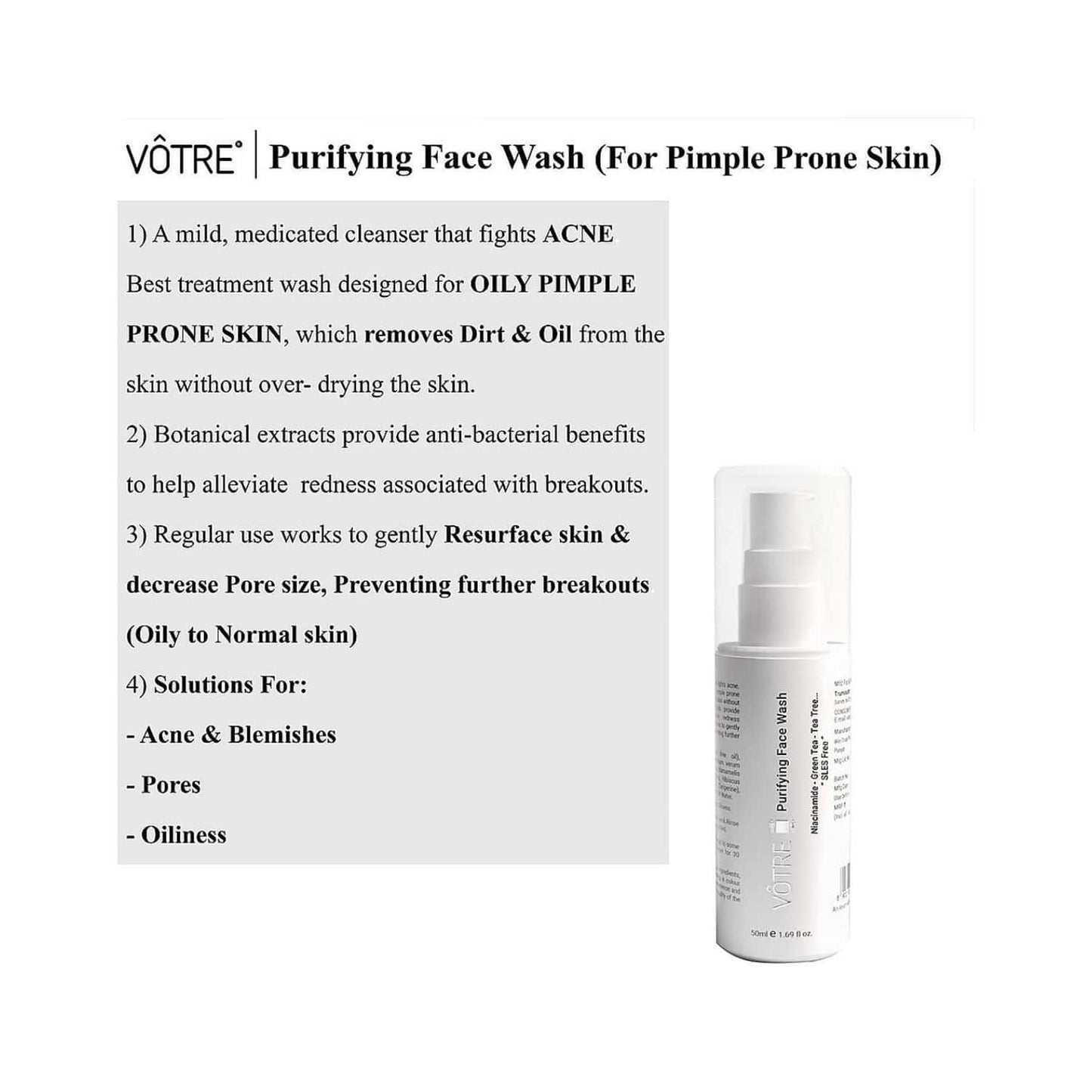 VOTRE Purifying Facewash (50ml)