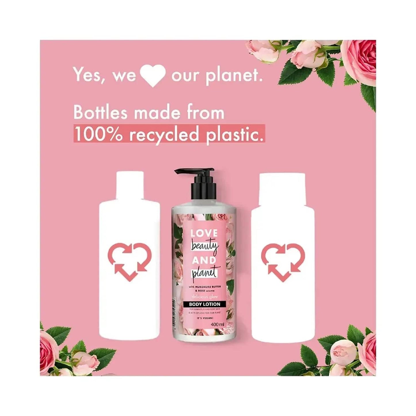 Love Beauty & Planet Murumuru Butter & Rose Moisturising Body Lotion (400 ml)