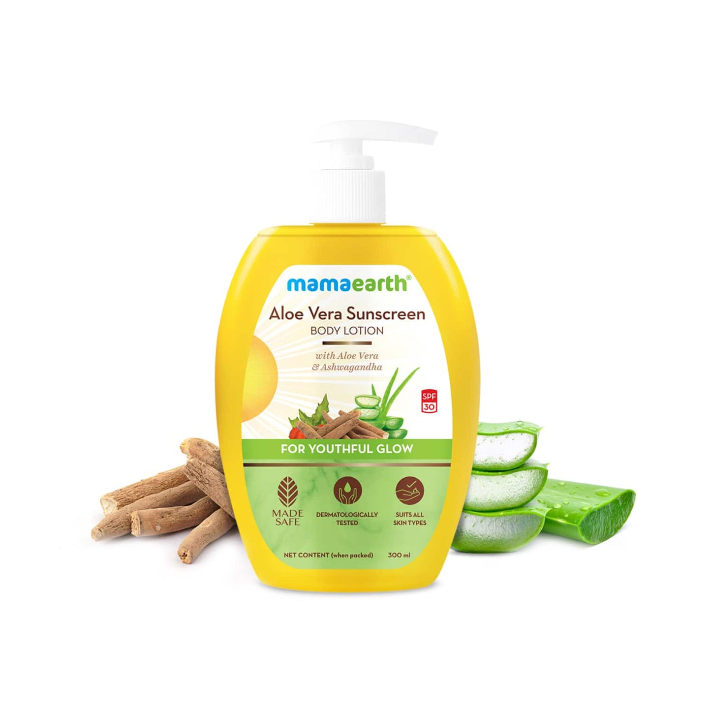 Mamaearth Aloe Vera Sunscreen Body Lotion SPF 30 (300ml)