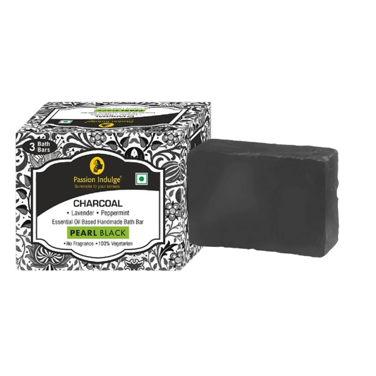 Passion Indulge Charcoal Clay Handmade Bath Bar Soap - Pack Of 3 (100 gm Each)