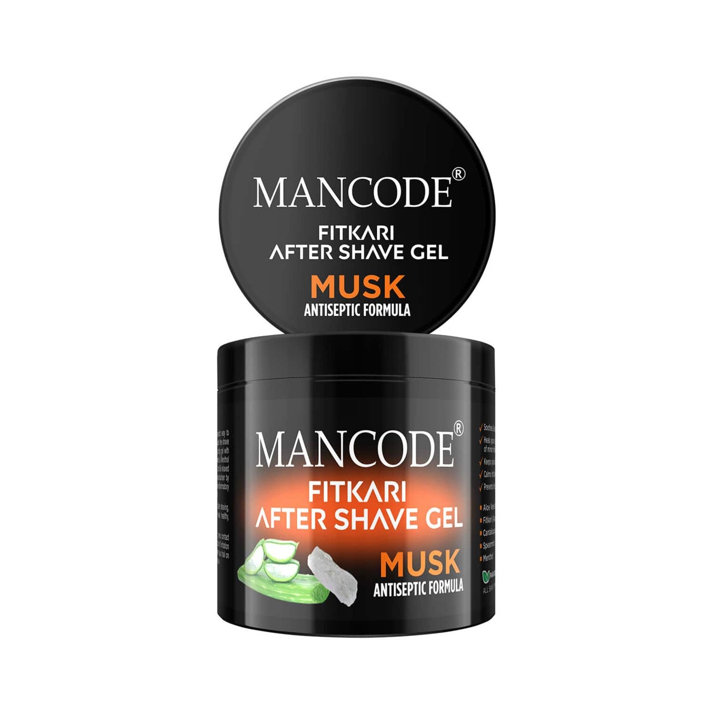 Mancode Fitkari After Shave Gel Musk Antiseptic Formula (100g)