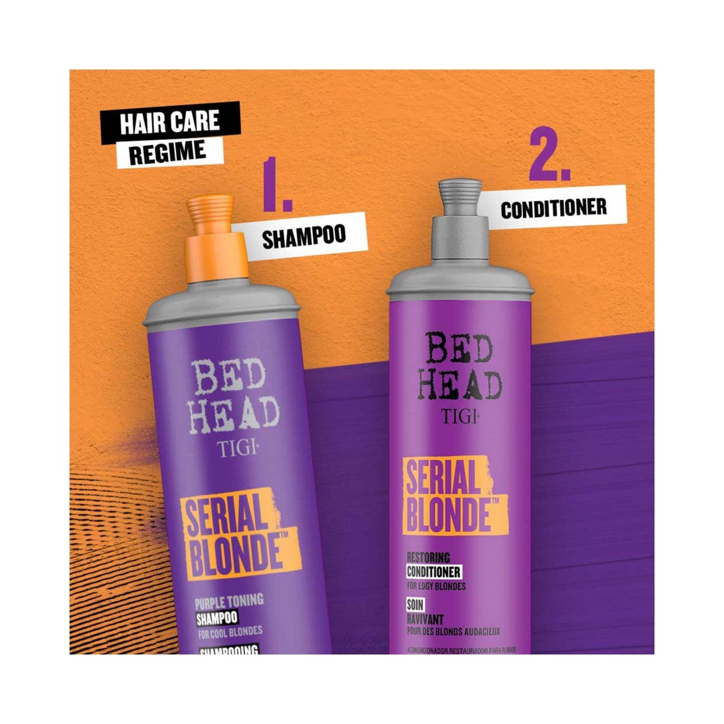 TIGI Bed Head Serial Blonde Purple For Cool Blonde Colored Hair Toning Shampoo (400ml)
