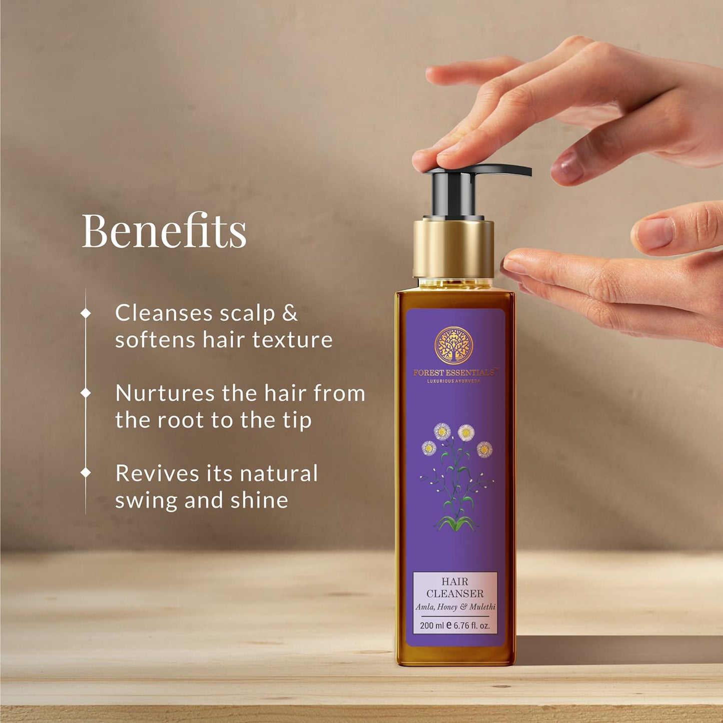 Forest Essentials Amla Honey & Mulethi Hair Cleanser Shampoo (200ml)