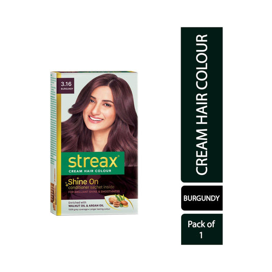 Streax Hair Colour - 3.16 Burgundy (70g+50ml)