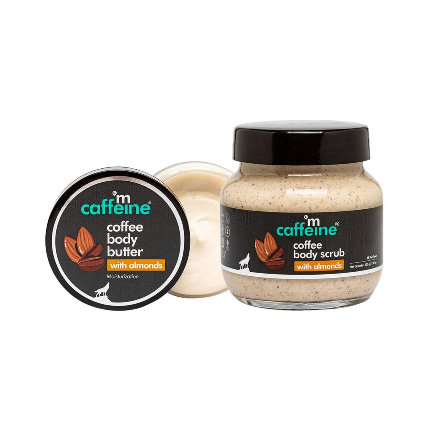 mCaffeine Coffee & Almonds Scrub Moisturize Duo (2Pcs)