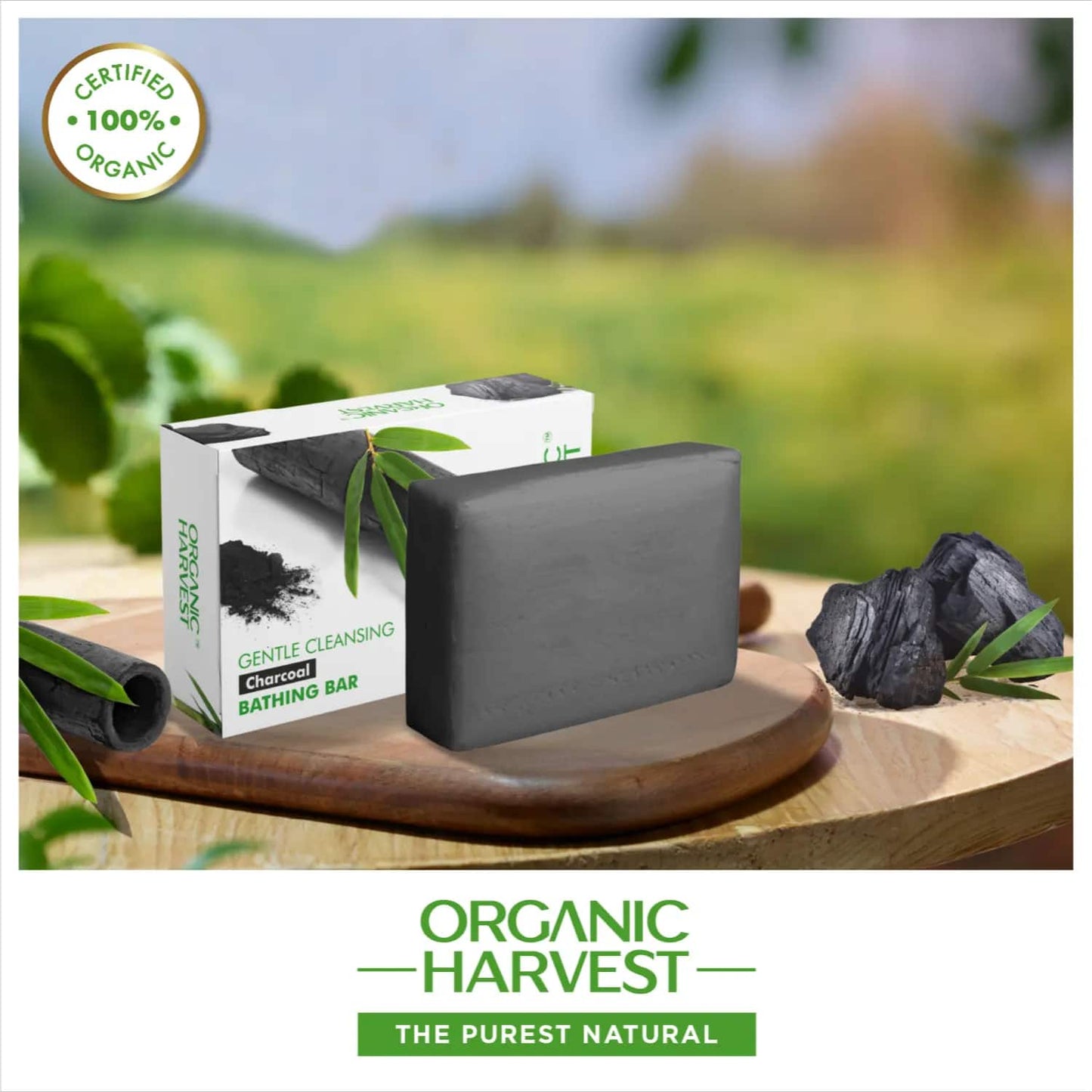 Organic Harvest Charcoal Bathing Bar (125g)