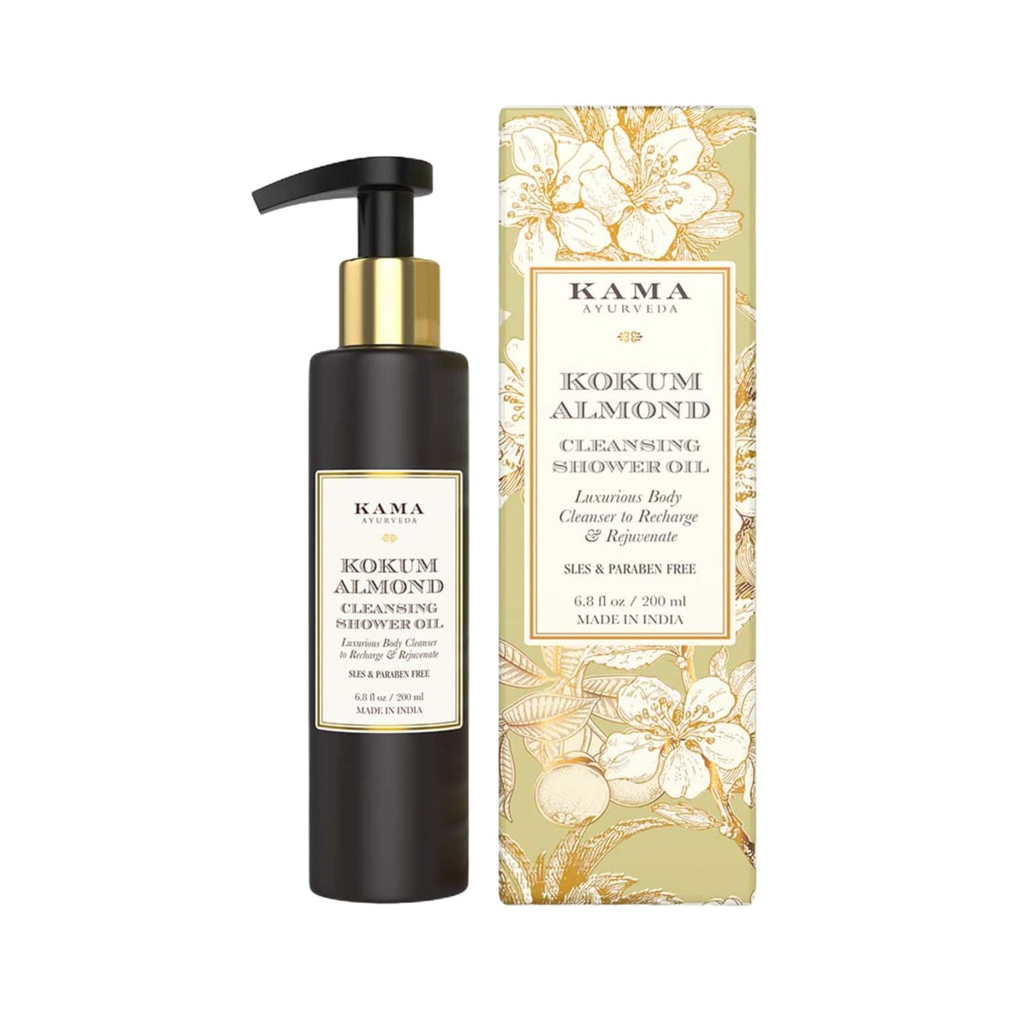 Kama Ayurveda Kokum Almond Cleansing Shower Oil (200ml)