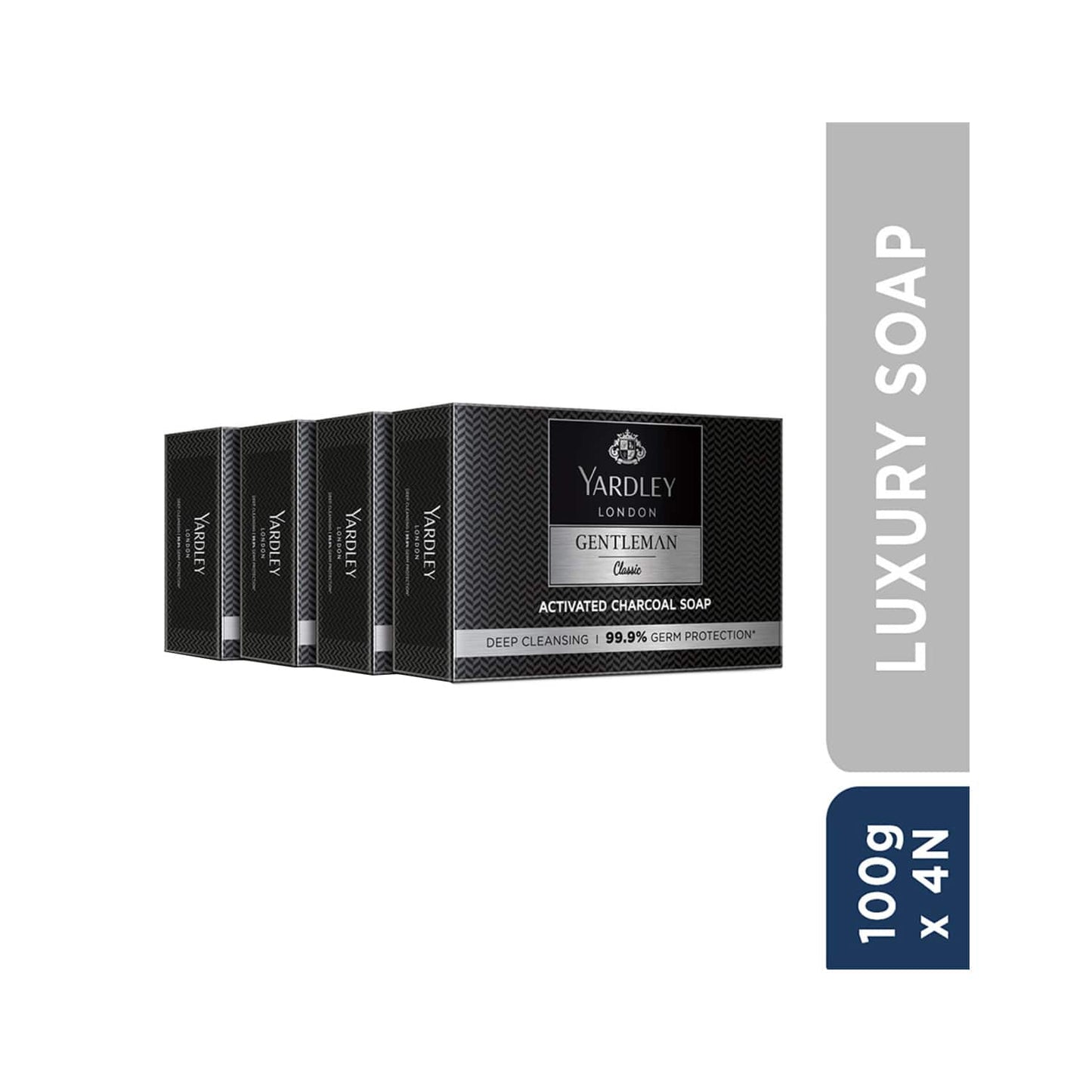 Yardley London Gentleman Classic Activated Charcoal Soap - (4 Pcs)