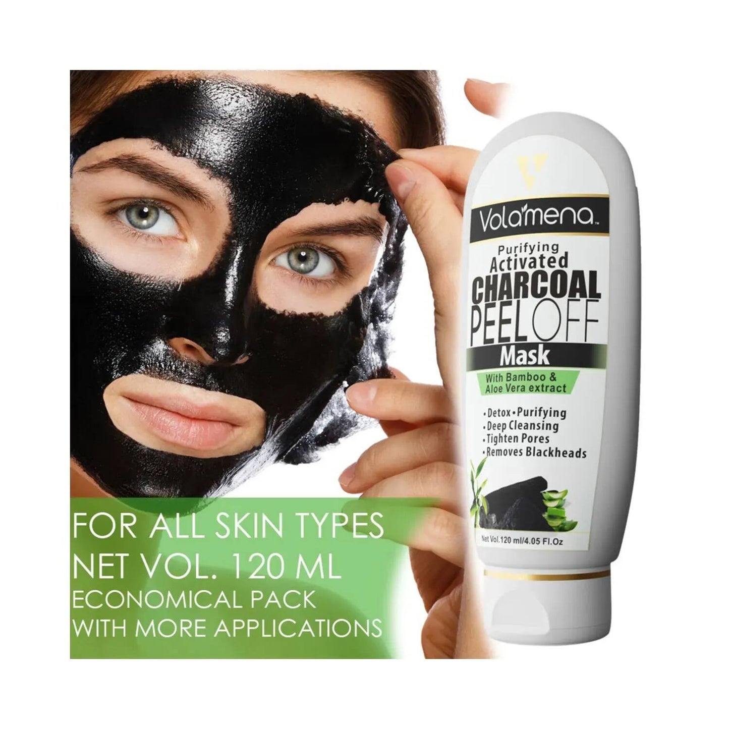 Volamena Purifying Activated Charcoal Peel Off Mask (120ml)