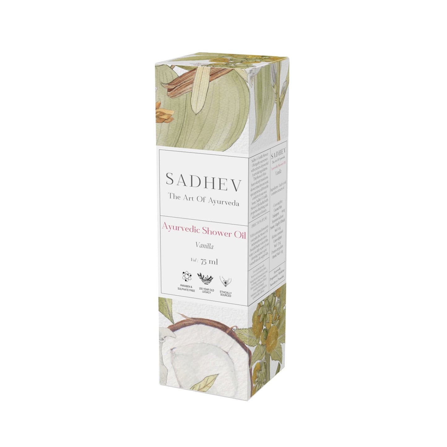 Sadhev Ayurvedic Vanilla Shower Oil (75ml)