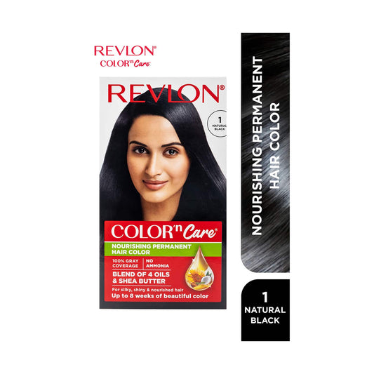 Revlon Color N Care Permanent Hair Color Cream - 1N Natural Black (40g+67.5)