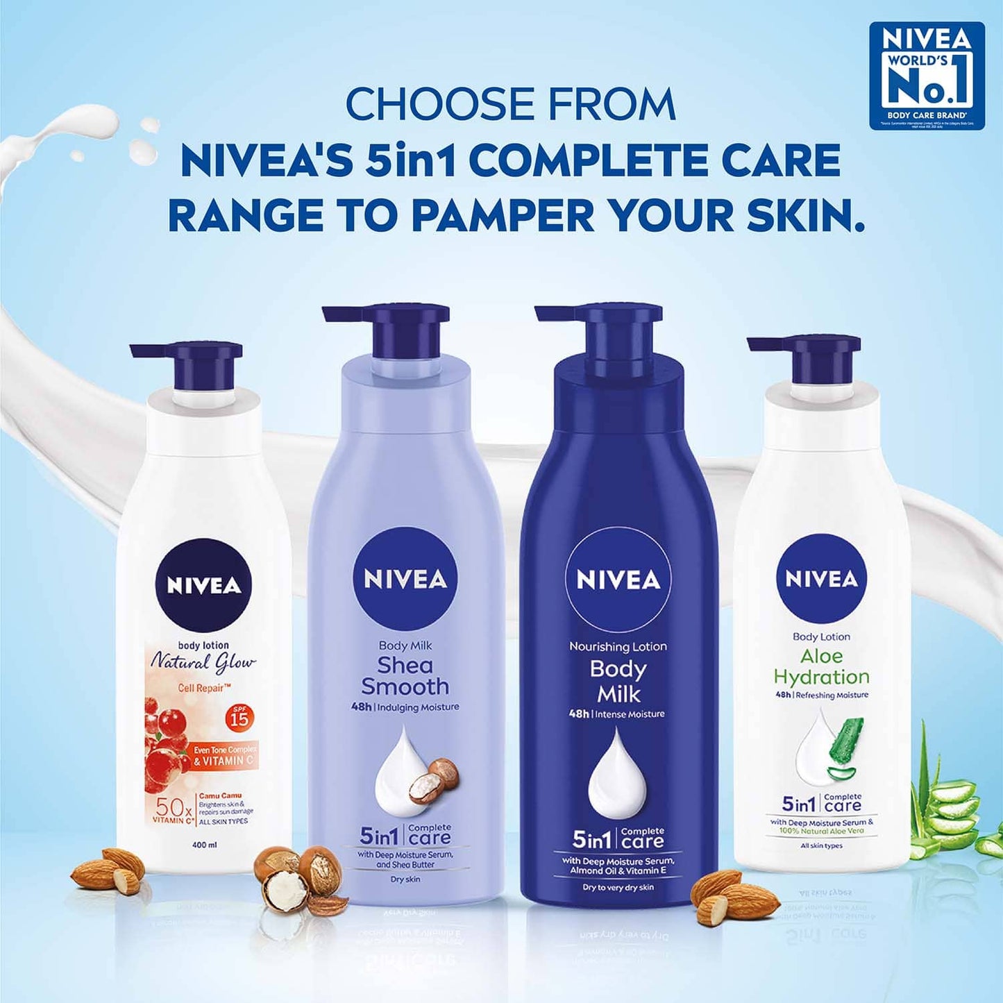 Nivea Shea Smooth Body Milk For Dry Skin (200ml)