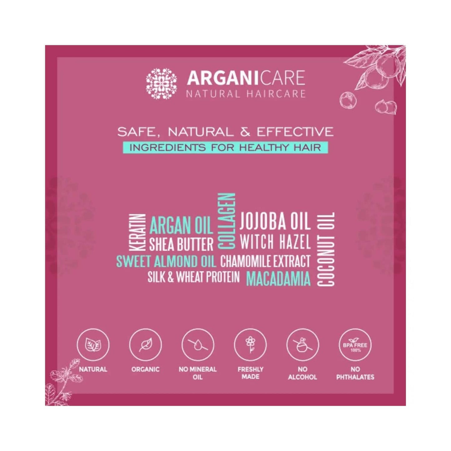 Arganicare Natural Keratin Color Treated Hair Combo Pack - (2Pcs)