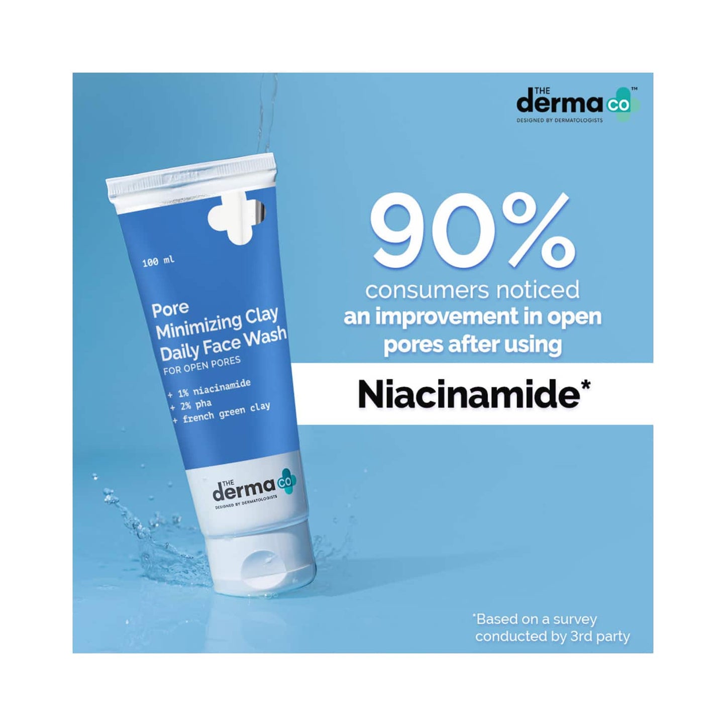 The Derma Co Pore Minimizing Clay Daily Face Wash (100ml)