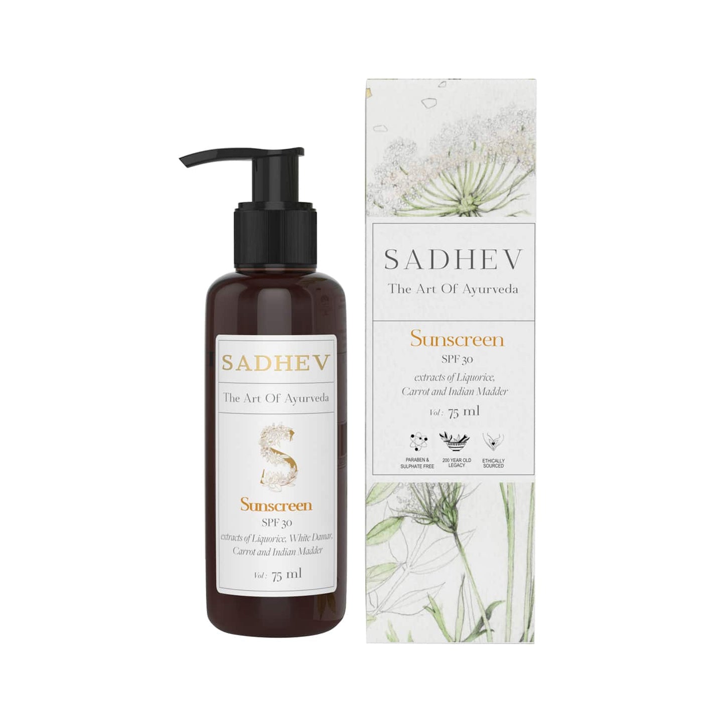 Sadhev Ayurvedic Sunscreen SPF 30 (75ml)