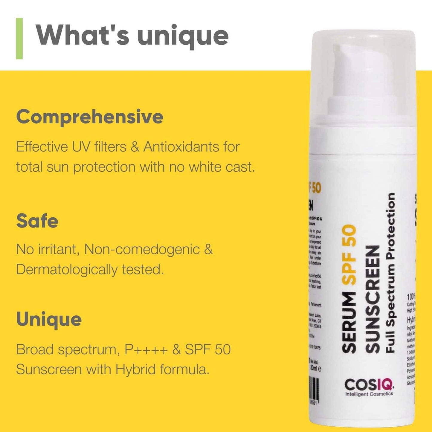 CosIQ Outdoor Sunscreen Serum SPF 50 PA++++ (30ml)