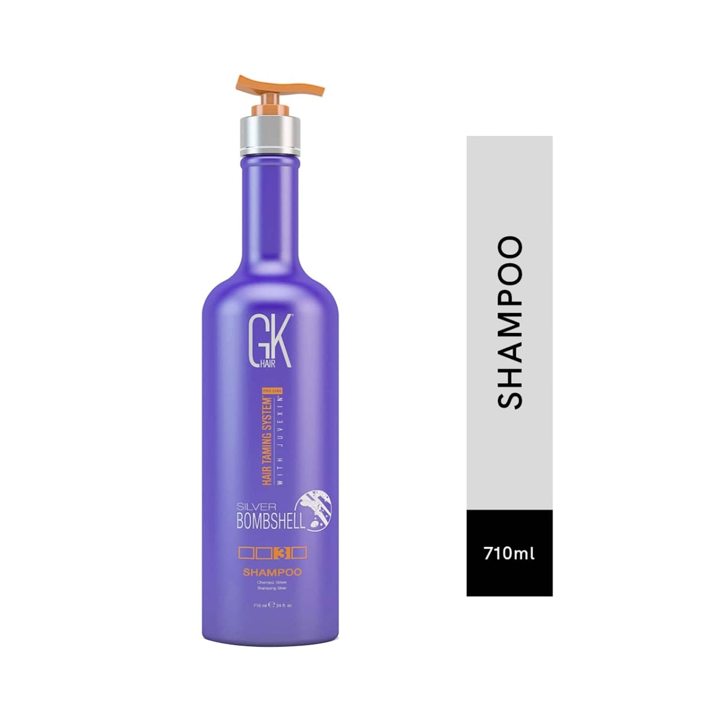 GK Hair Silver Bombshell Shampoo (710ml) + Moisturizing Conditioner (300ml),Argan Serum (50ml) Combo