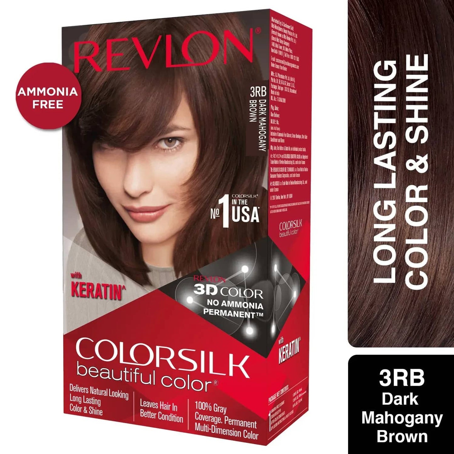 Revlon Colorsilk Hair Color - 3RB Dark Mahogany Brown (91.8ml)