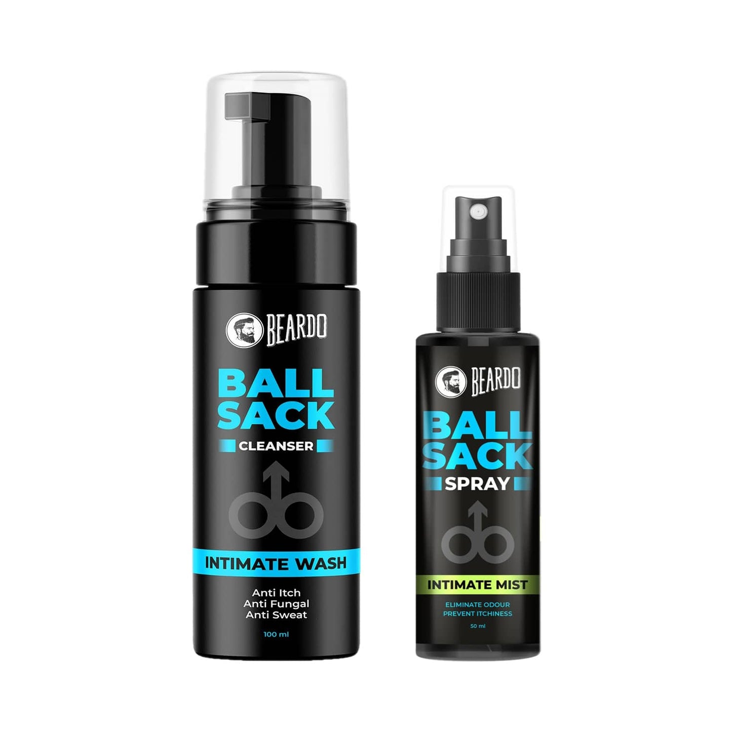 Beardo Ball Sack Intimate Wash 100ml, Ball Sack Spray 50ml (Set of 2)